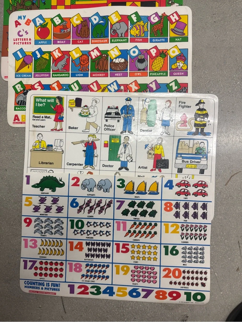 Educational Alphabet & Number Learning Poster for Kids - Multicolor